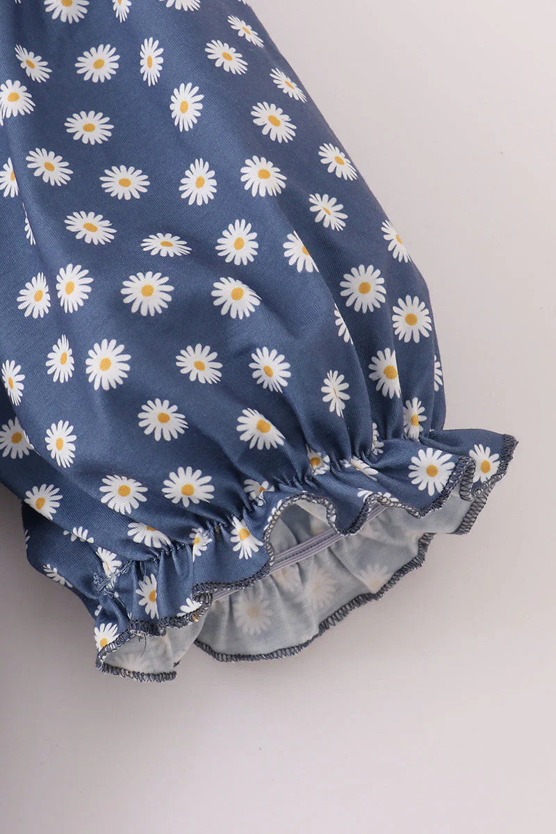 Navy daisy print mom dress - Image 3