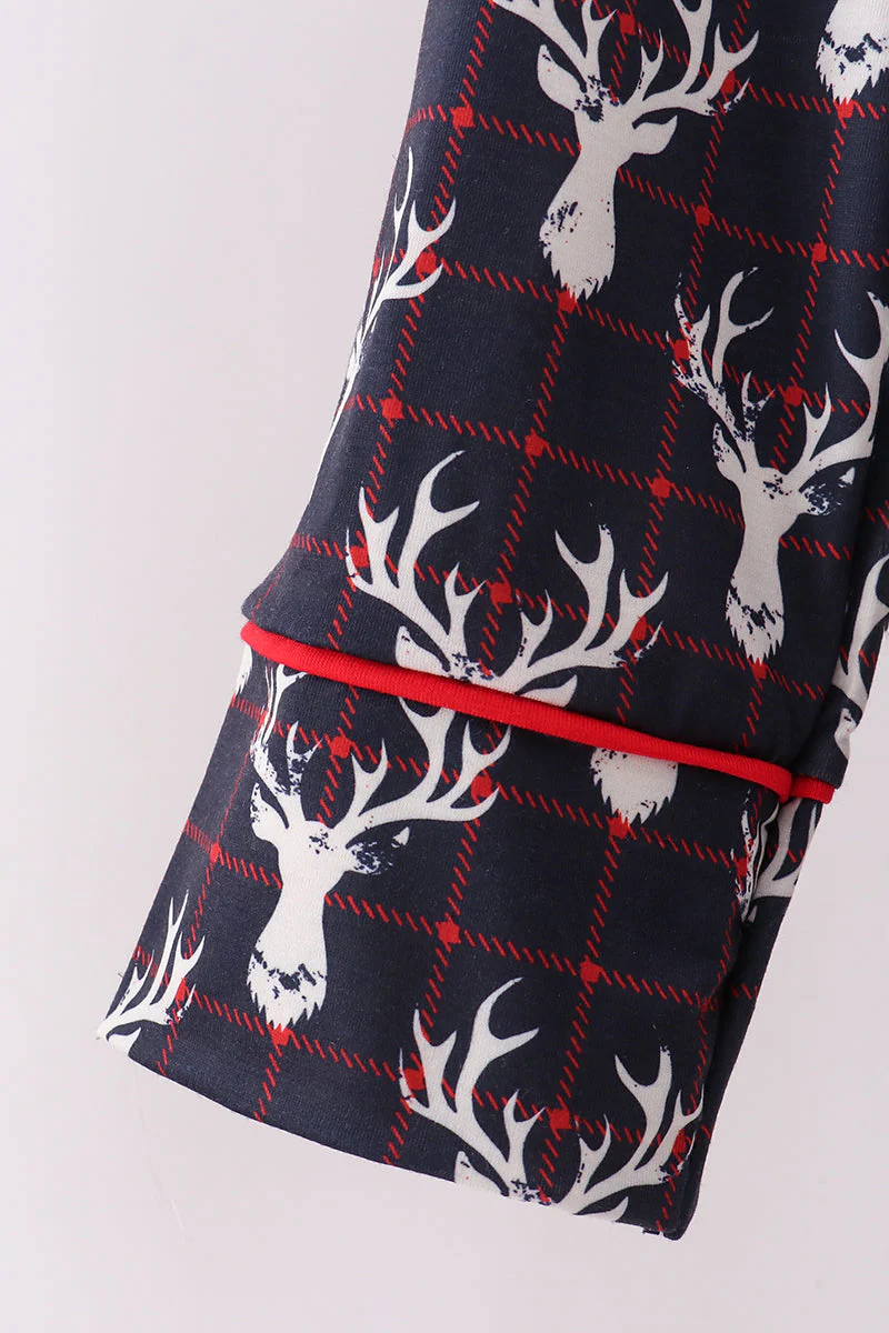 Navy deer print mom gown - Image 3