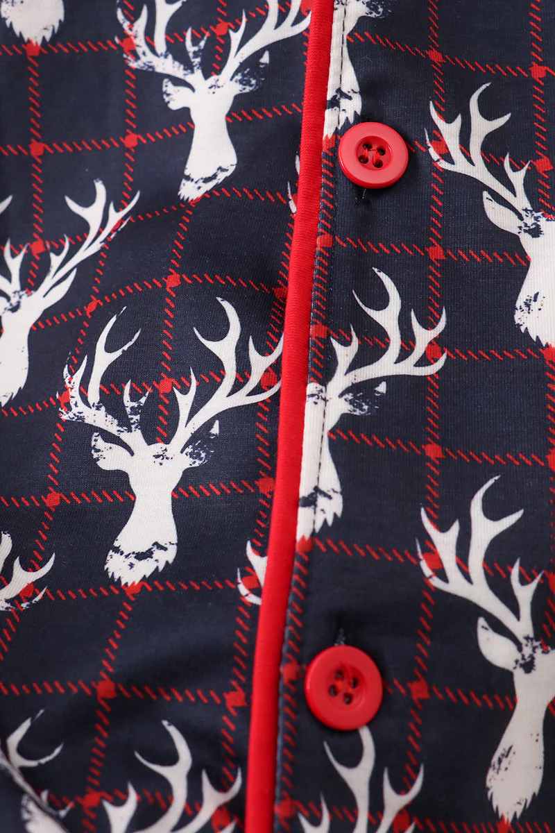 Navy deer print mom gown - Image 4