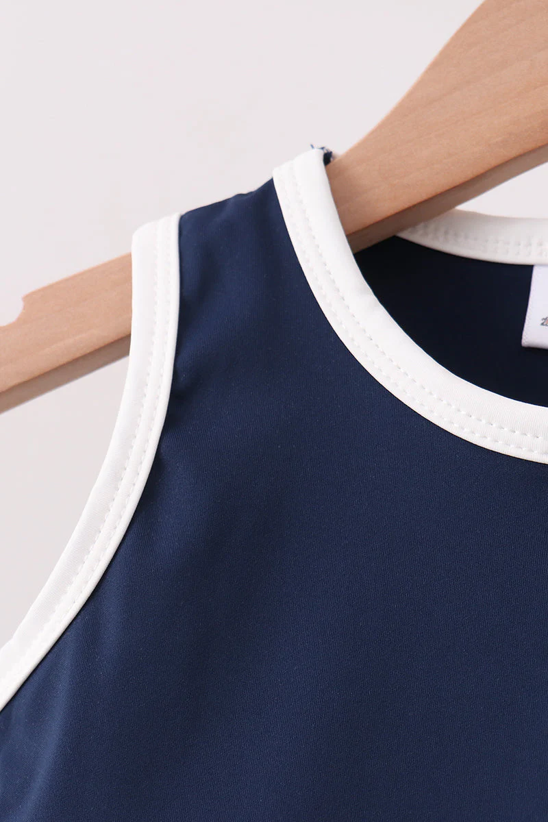Navy Performance Scalloped Skorts Set - Image 6