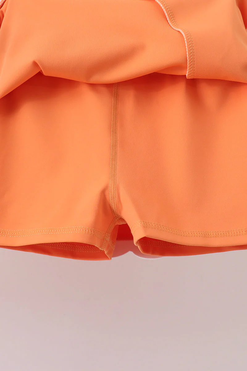 Orange Performance Scalloped Skorts Set - Image 3