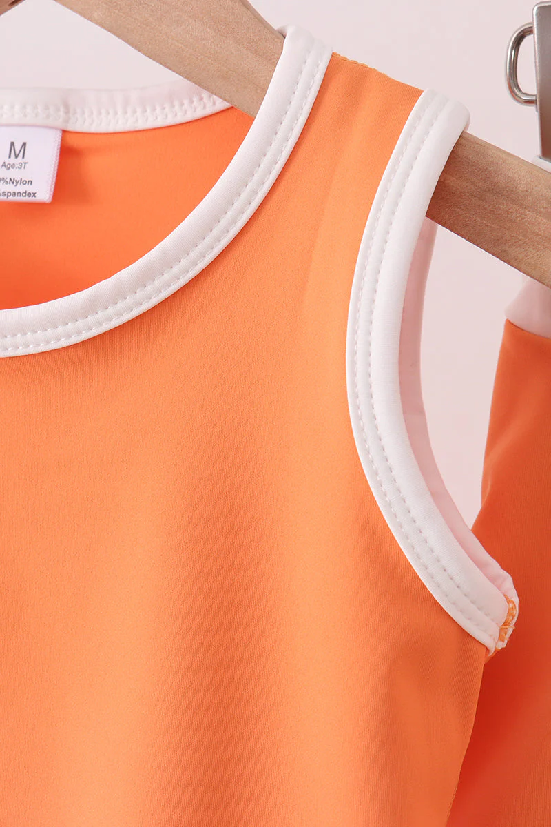 Orange Performance Scalloped Skorts Set - Image 5