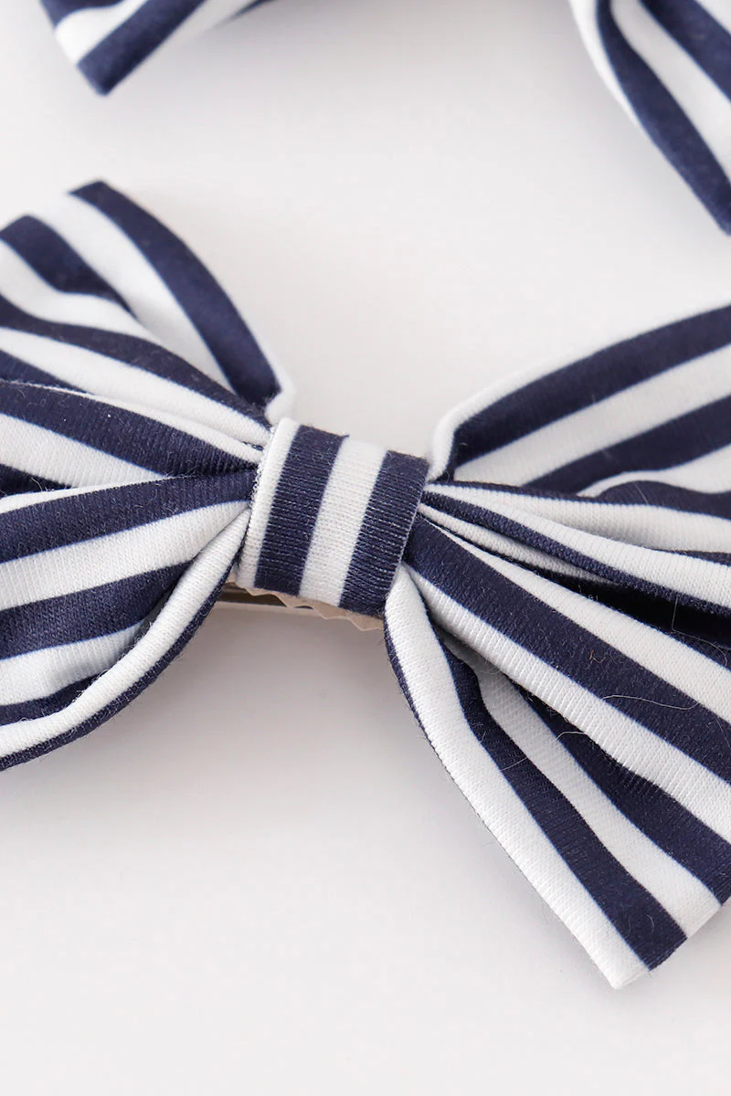 Orange piggie hair bow - Image 2