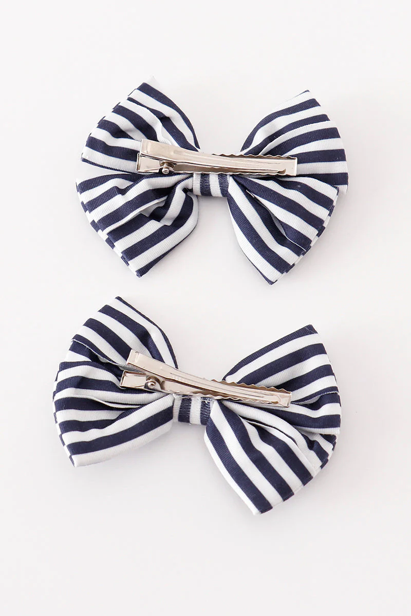 Orange piggie hair bow - Image 3