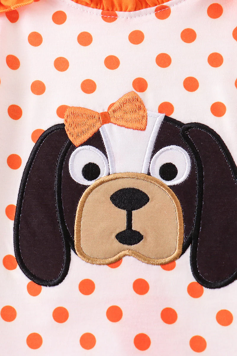 Orange Tennessee Dog Appliqué Bloomer Set - Image 3