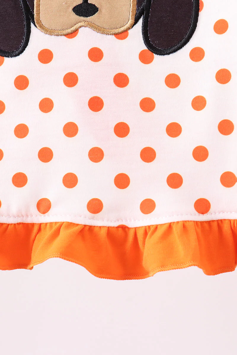 Orange Tennessee Dog Appliqué Bloomer Set - Image 4