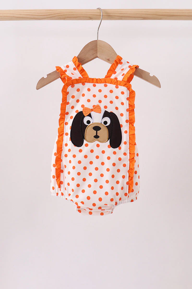 Orange Tennessee Dog Appliqué Bubble