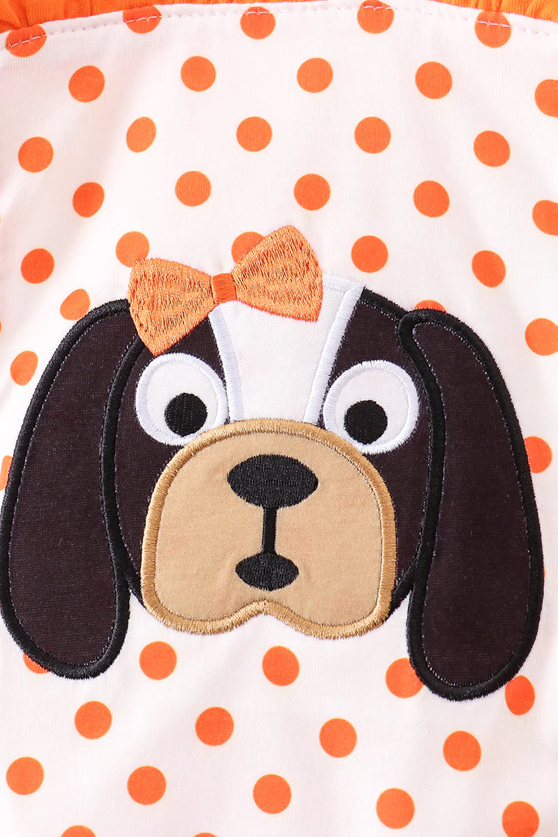 Orange Tennessee Dog Appliqué Bubble - Image 2