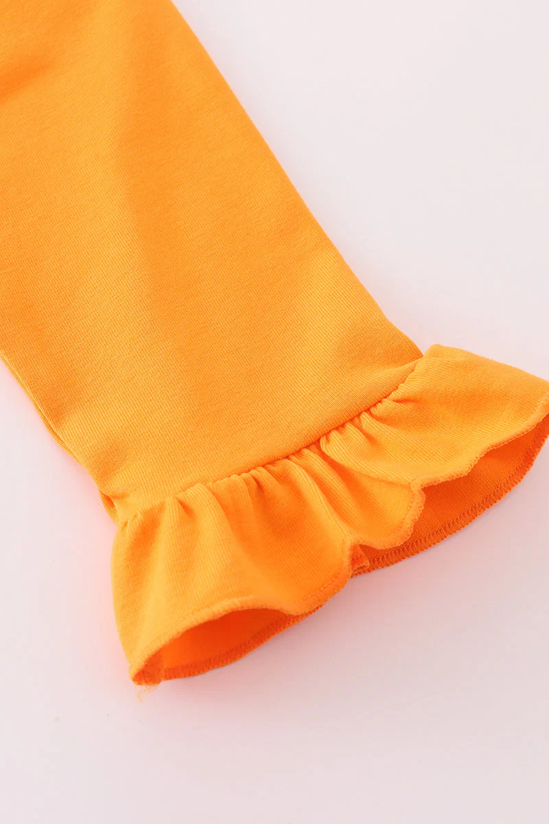 Orange Tennessee go vols applique ruffle pants set - Image 3