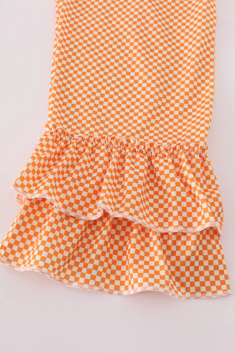 Orange Tennessee go vols applique ruffle pants set - Image 4
