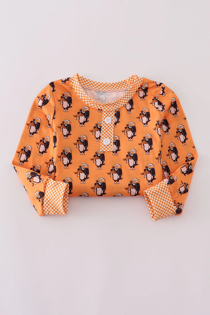 Orange Tennessee go vols print pajamas pants set - Image 6