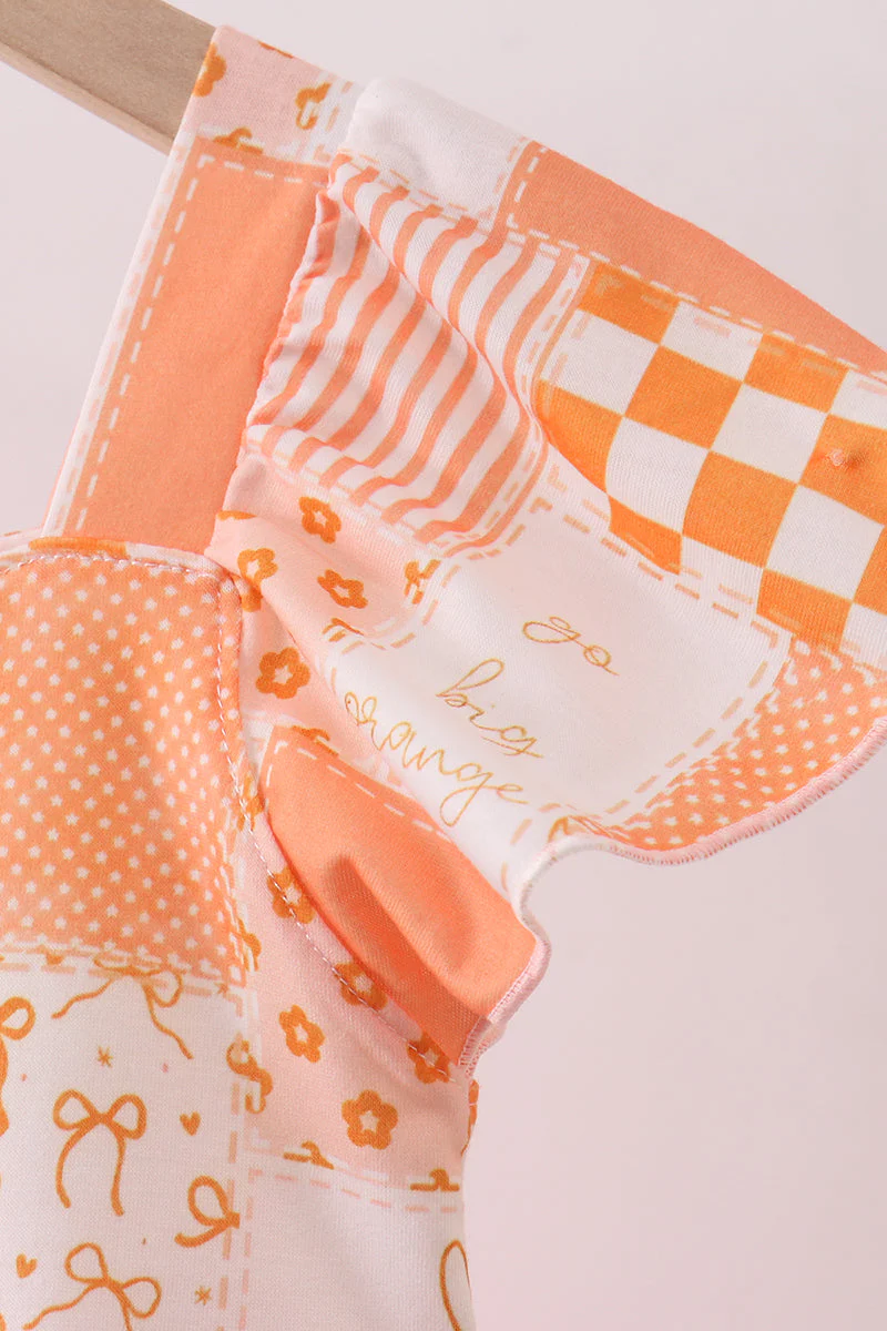 Orange Tennessee patchwork dress - Image 3