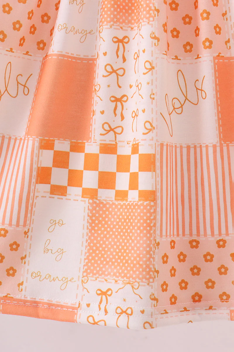 Orange Tennessee patchwork dress - Image 4