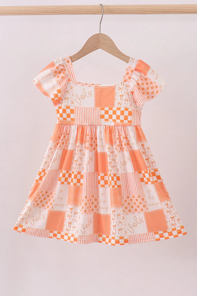 Orange Tennessee patchwork dress - Image 5