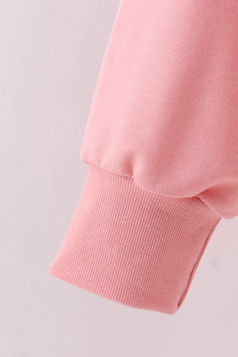 Peach hand-sewn bow mom&me sweatshirt - Image 4