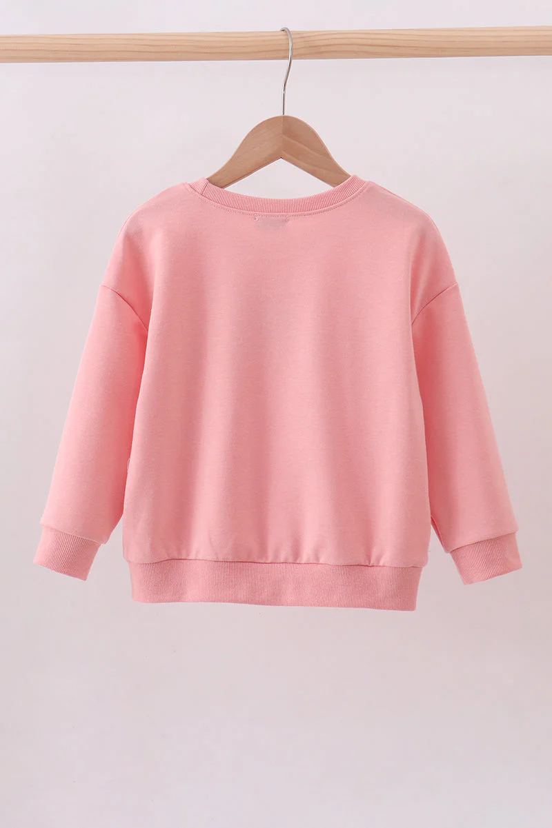 Peach hand-sewn bow mom&me sweatshirt - Image 8