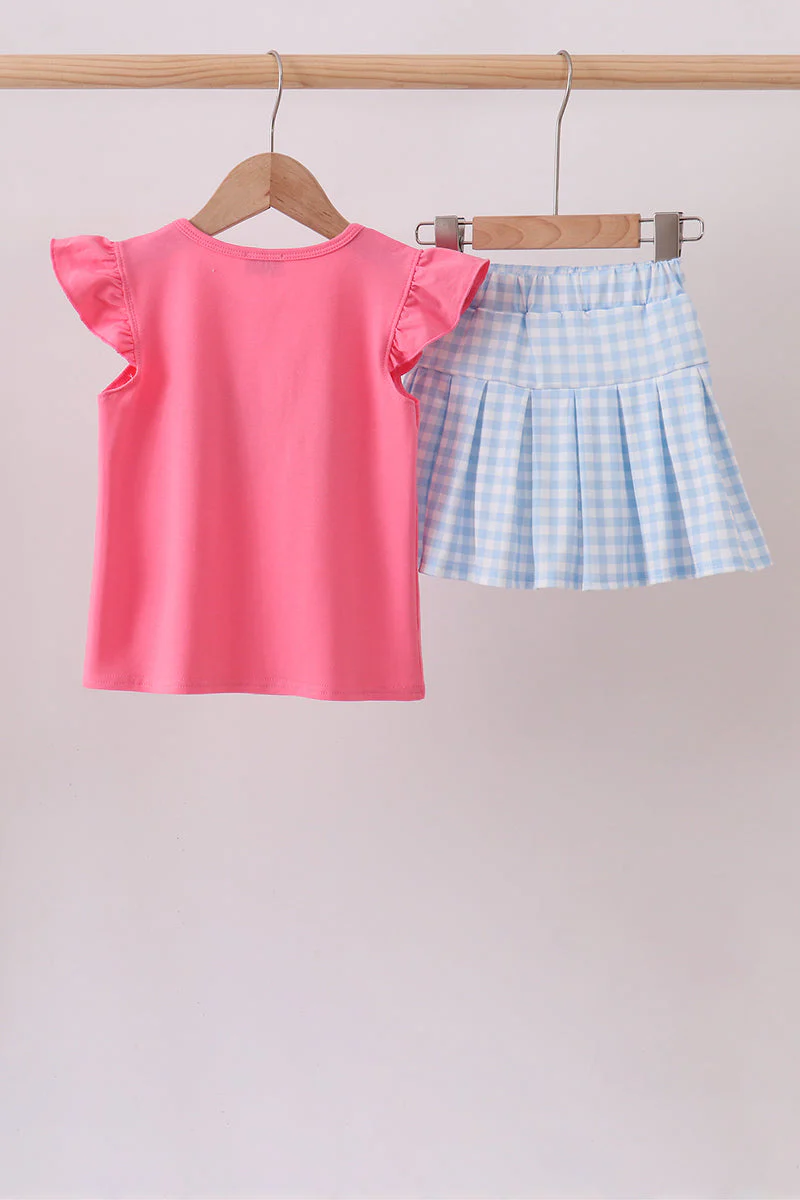 Pink ABC Appliqué Skorts Set - Image 4