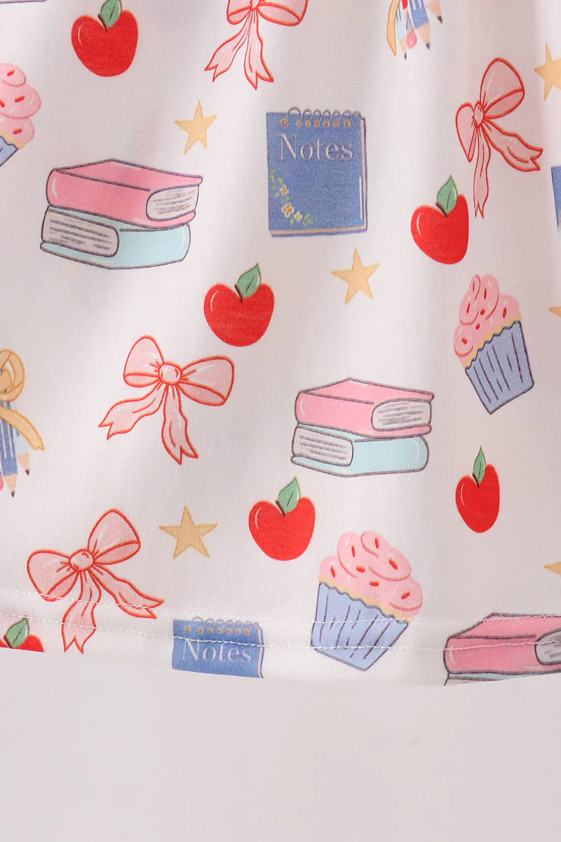 Pink Apple Embroidered Dress - Image 5