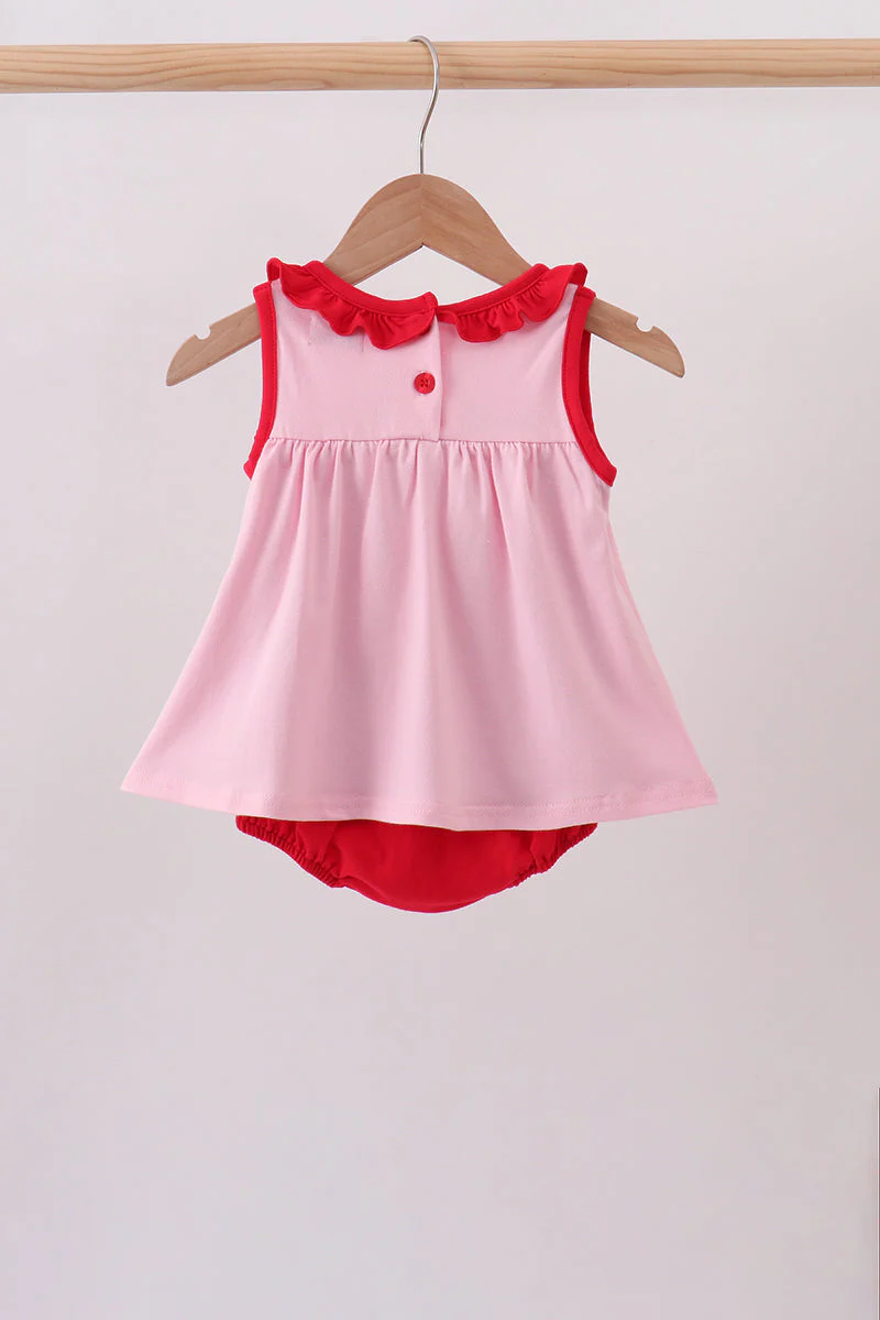 Pink Apple Embroidery Bubble - Image 3