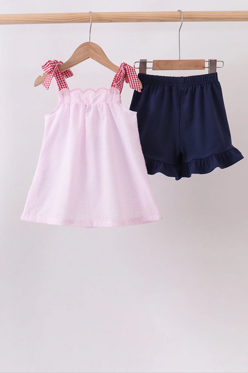 Pink Apple Gingham Set - Image 5