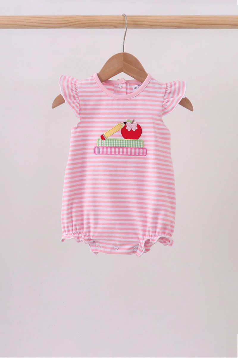 Pink Apple Pencil Embroidery Bubble