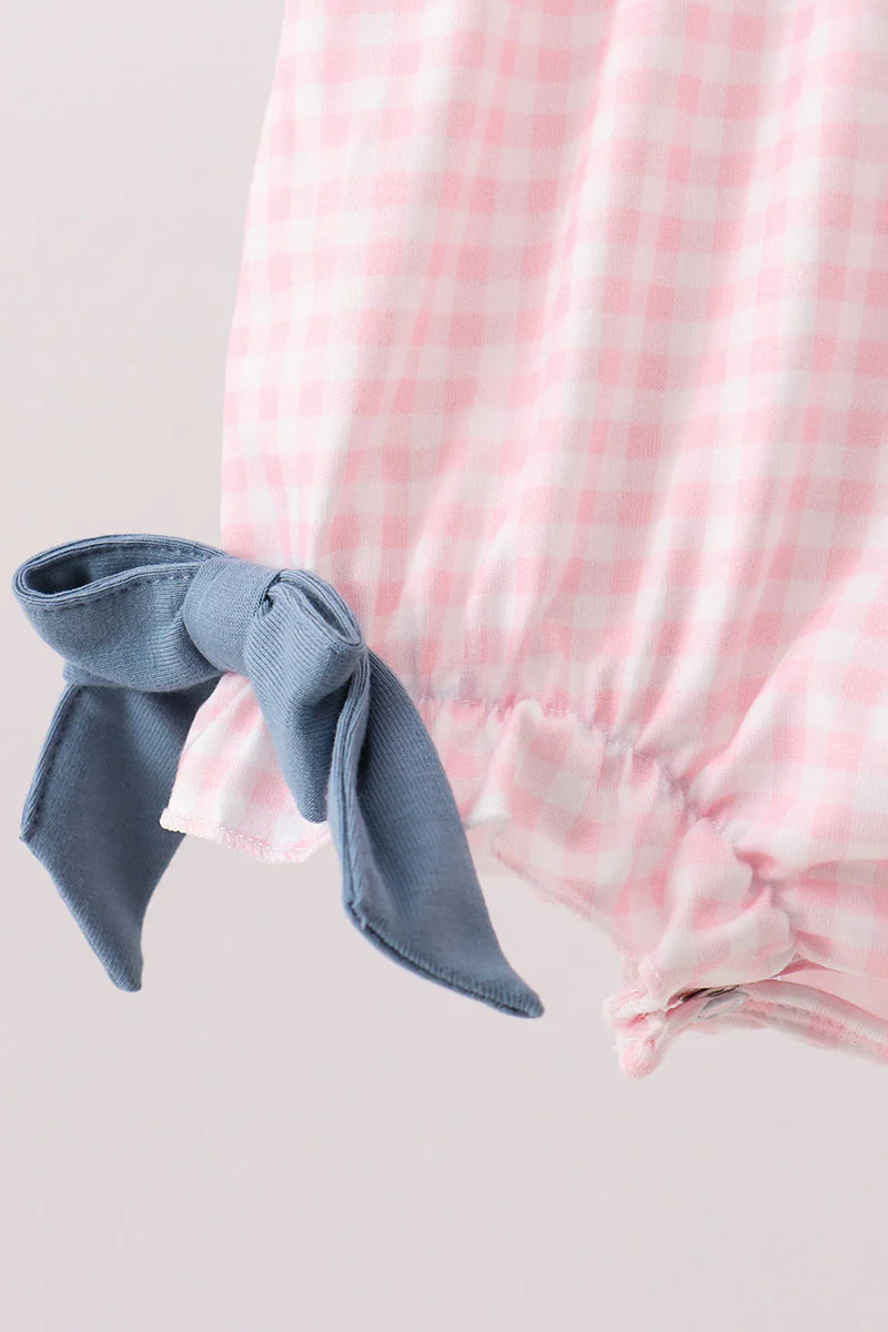 Pink Apple Plaid Embroidered Bubble - Image 3