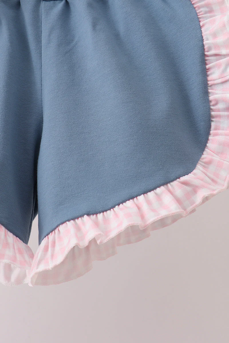 Pink Apple Plaid Embroidered Set - Image 3