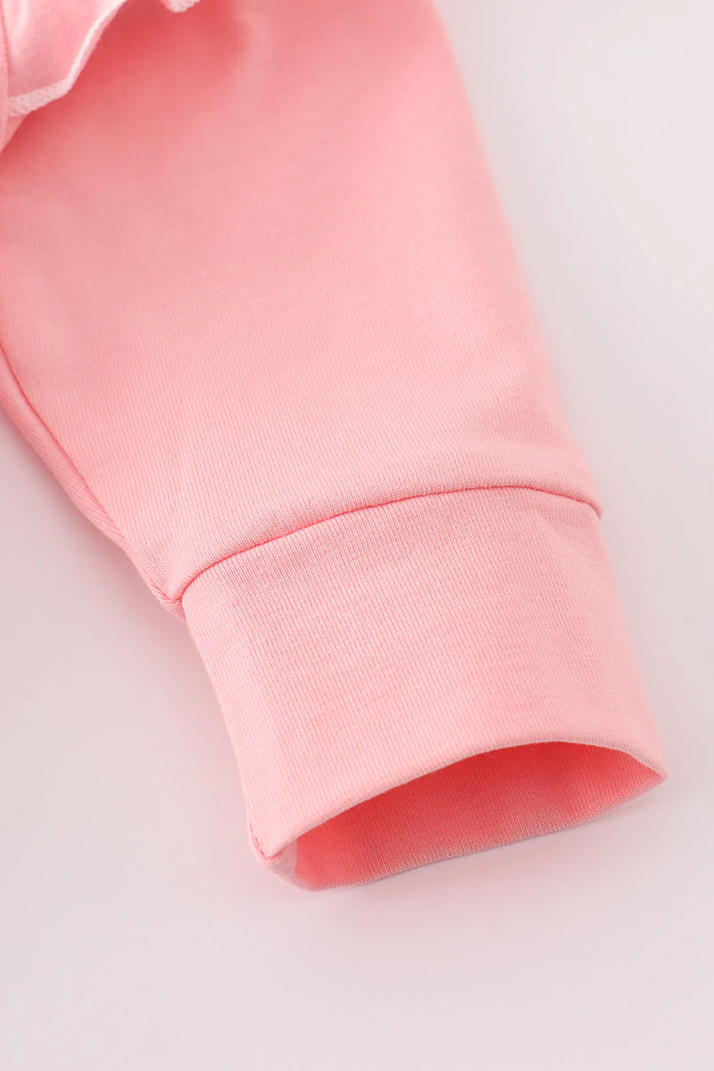 Pink believe embroidery ruffle bubble - Image 3
