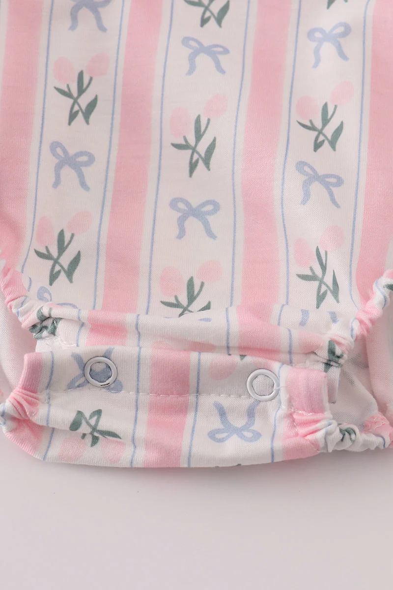 Pink Bow Embroidered Bow Bubble - Image 3