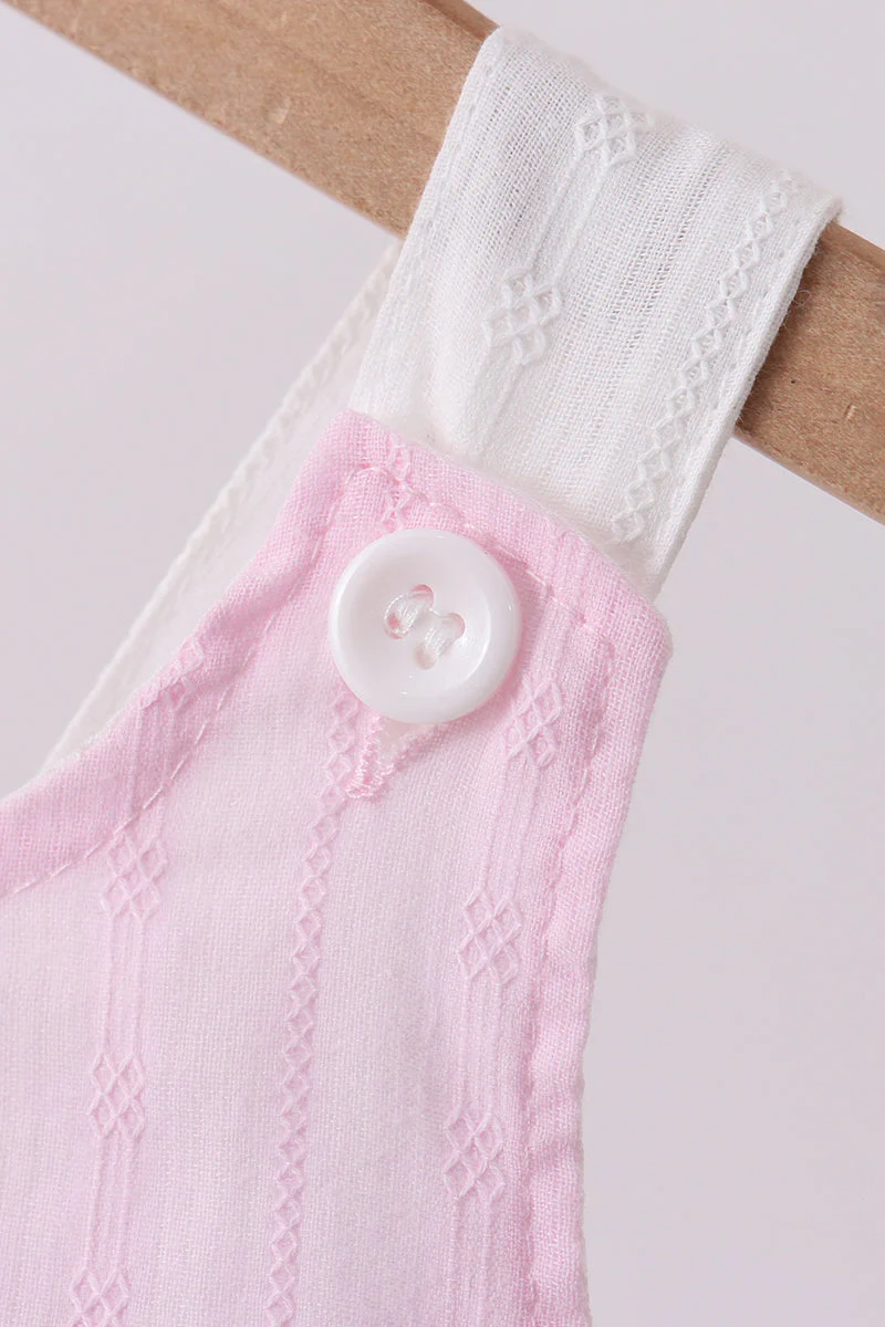 Pink bow smocked bloomer set - Image 4