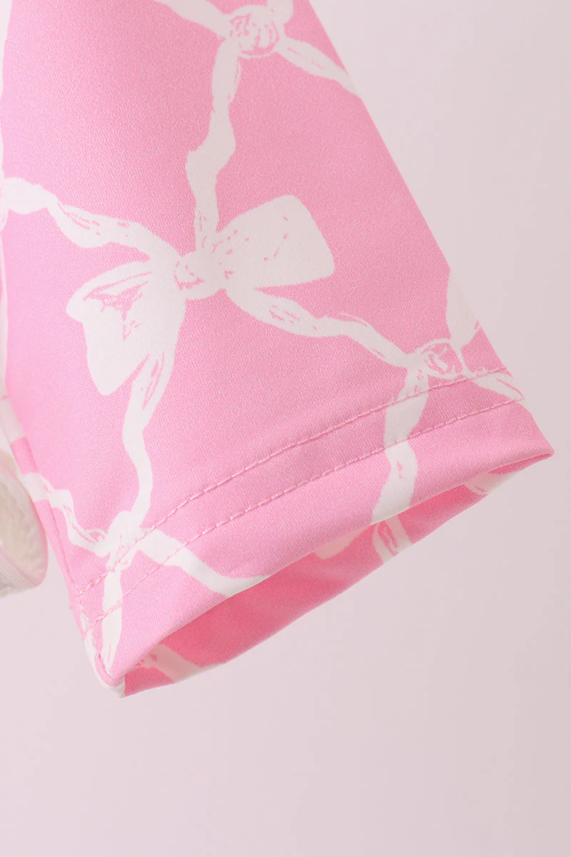 Pink Bow UPF rashguard - Image 4