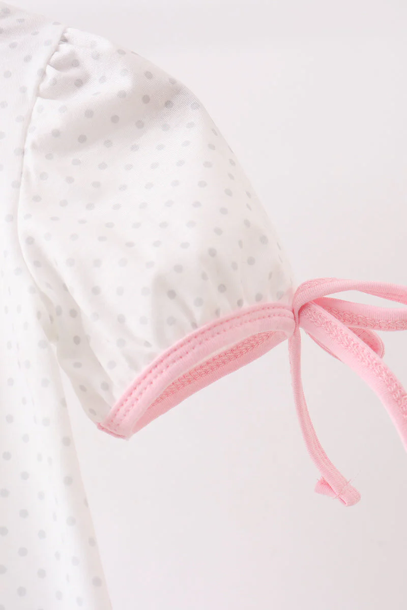 Pink Carousel Embroidered Bubble - Image 4