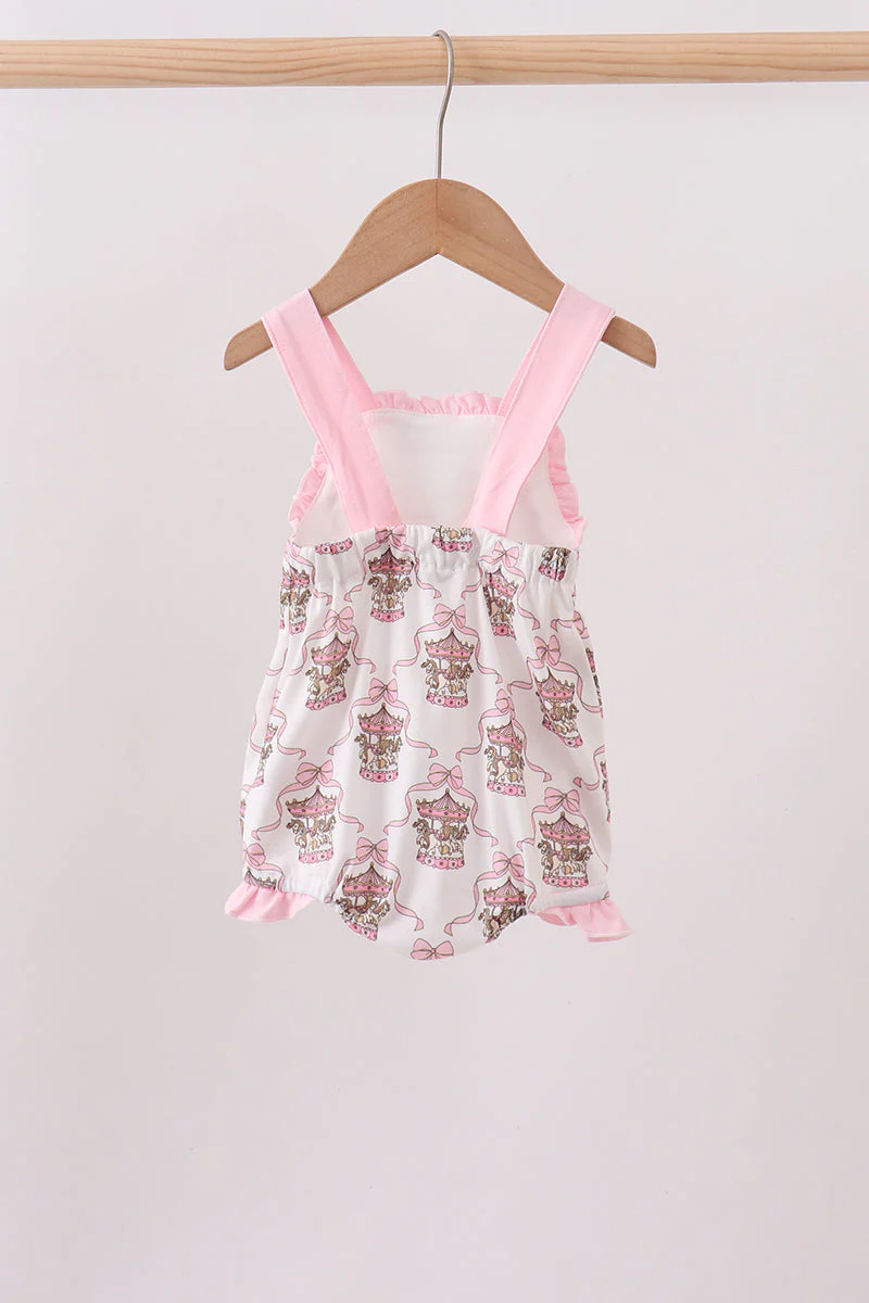 Pink carousel print ruffle bubble - Image 5