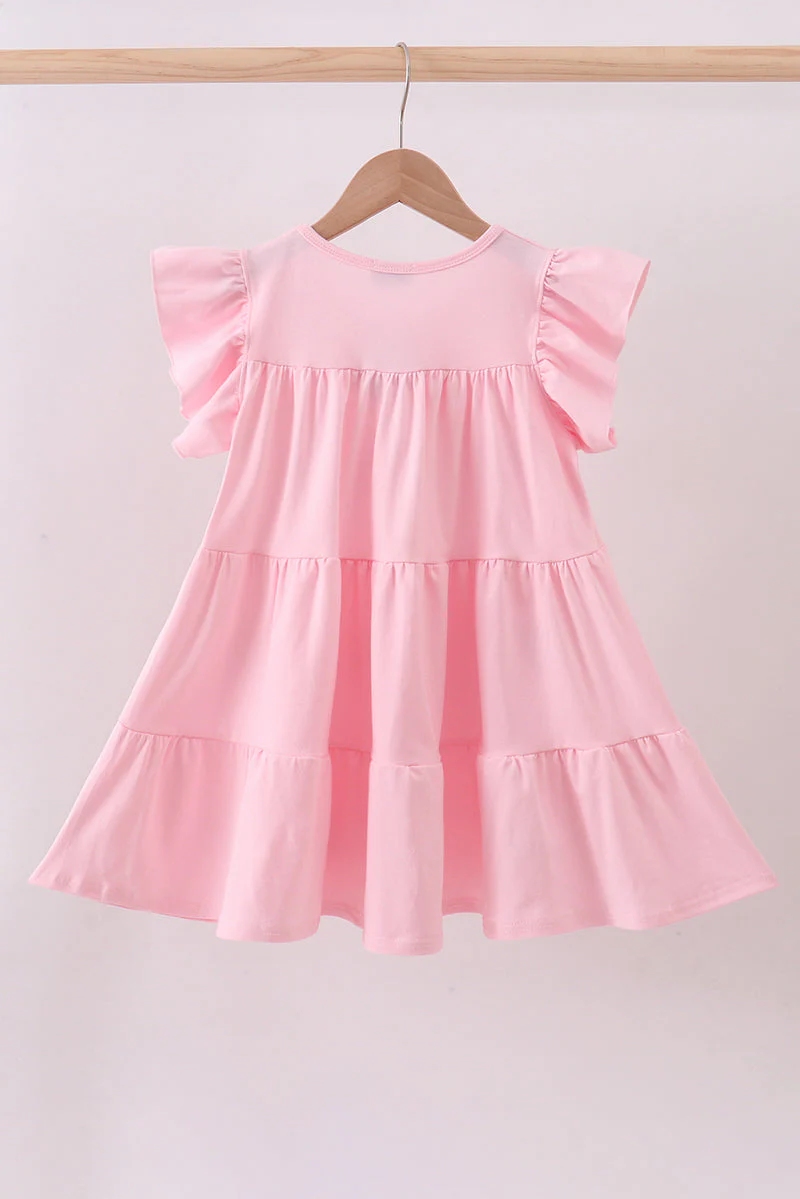 Pink clover sequin ruffle tiered dress - Image 7