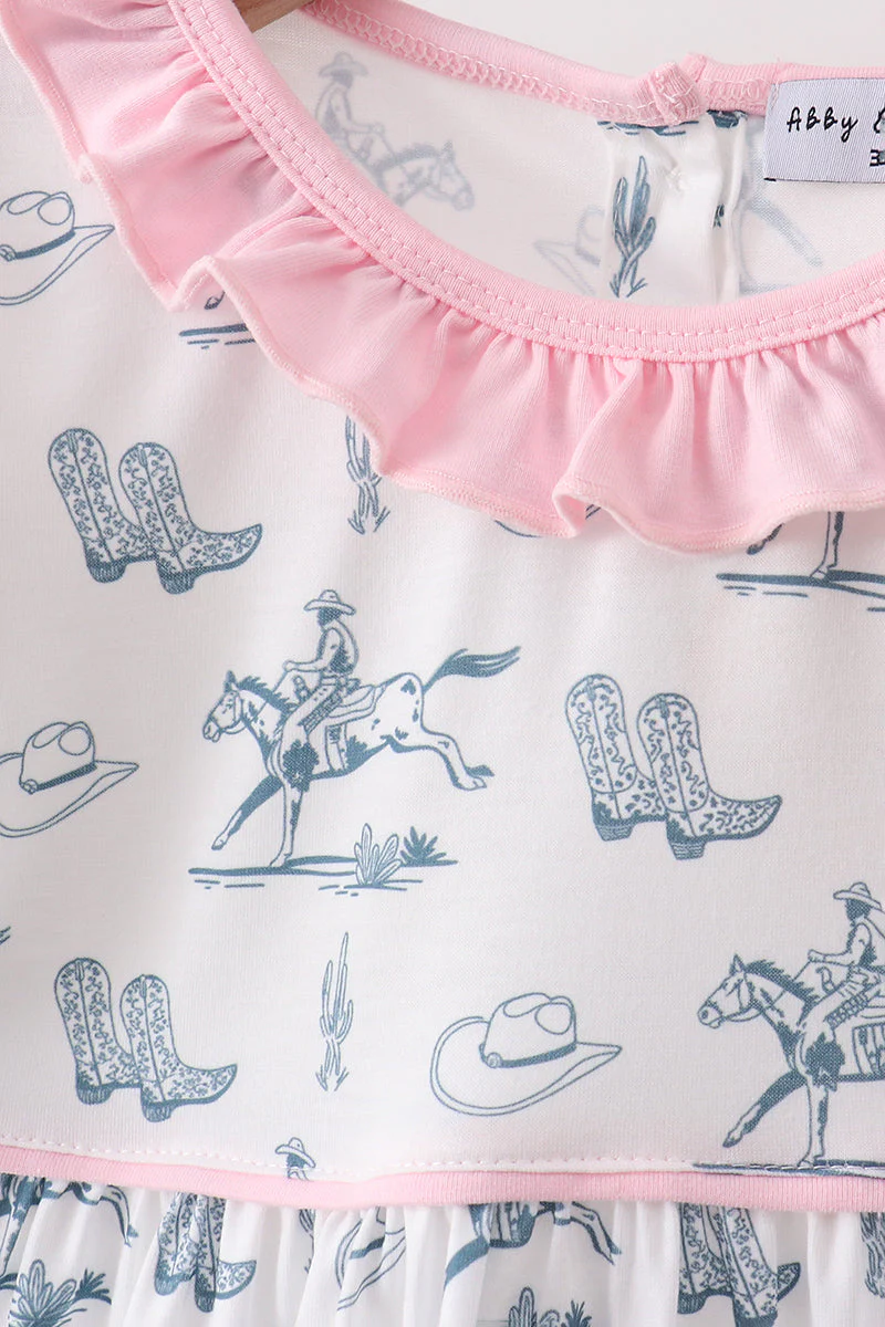 Pink Cowboy Ruffle Set - Image 2