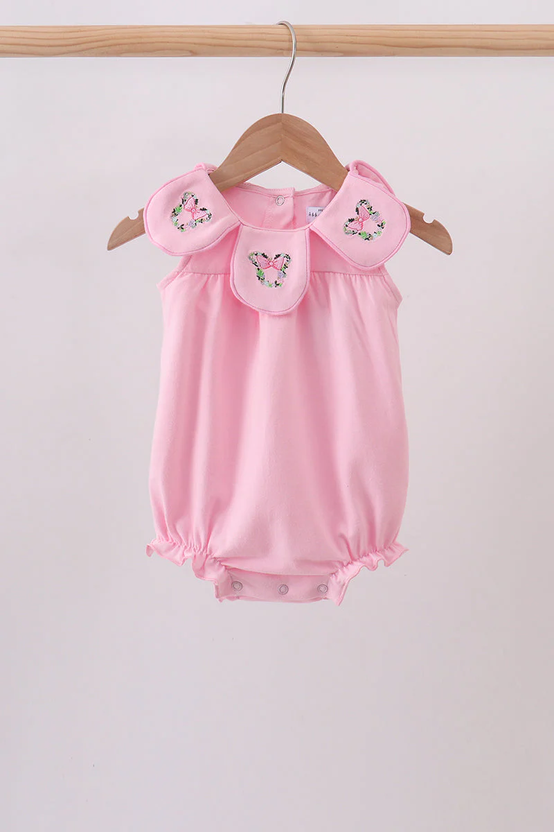Pink Floral Embroidery Bubble