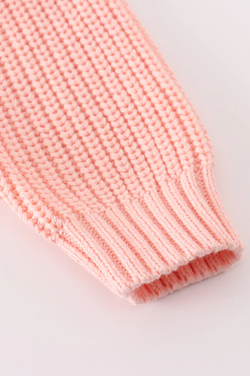 Pink floral hand-embroidery jumper sweater - Image 4