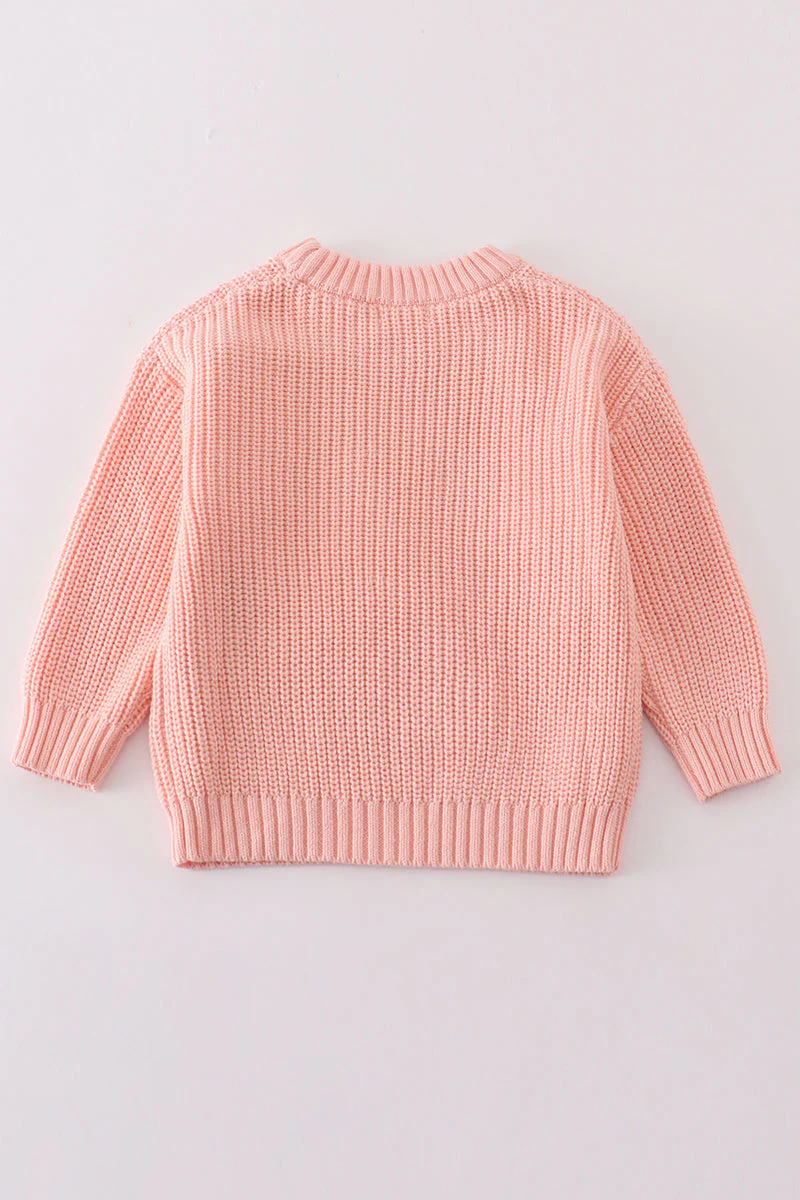 Pink floral hand-embroidery jumper sweater - Image 5