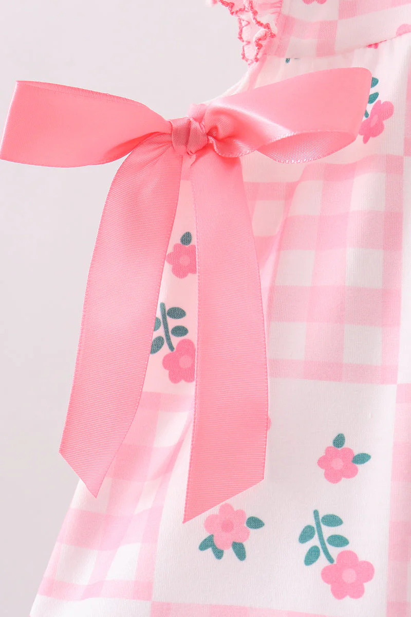 Pink Floral Ruffle Bloomer Set - Image 2