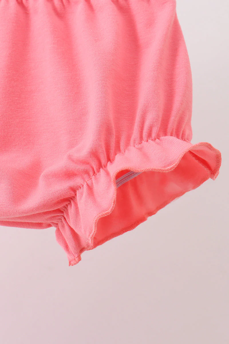 Pink Floral Ruffle Bloomer Set - Image 3