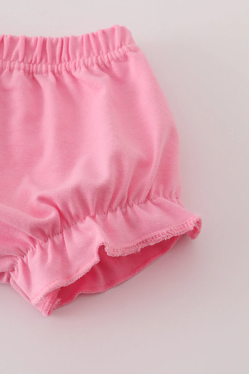 Pink Floral Ruffle Bloomer Set - Image 4