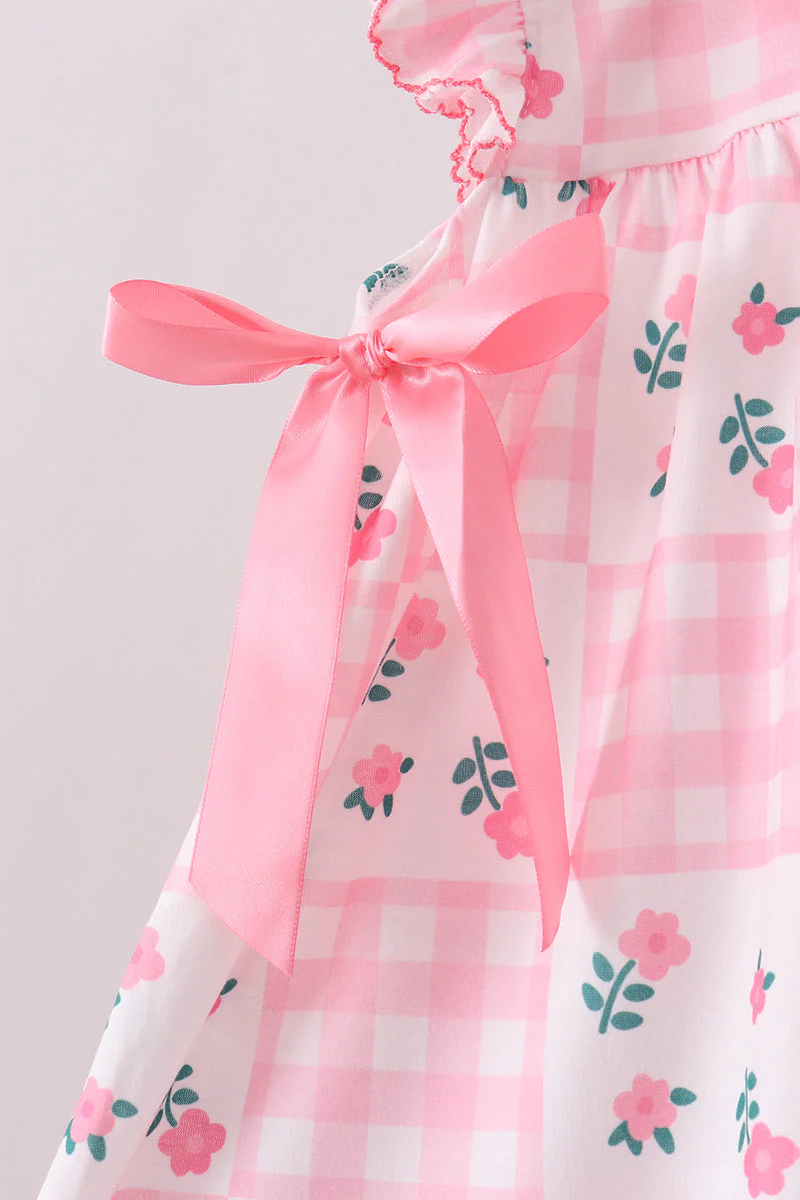 Pink Floral Ruffle Shorts Set - Image 2