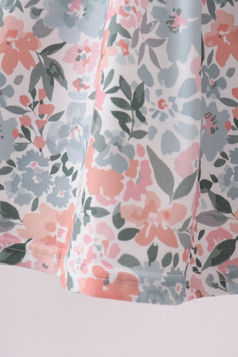 Pink Floral Smocked Set - Image 4