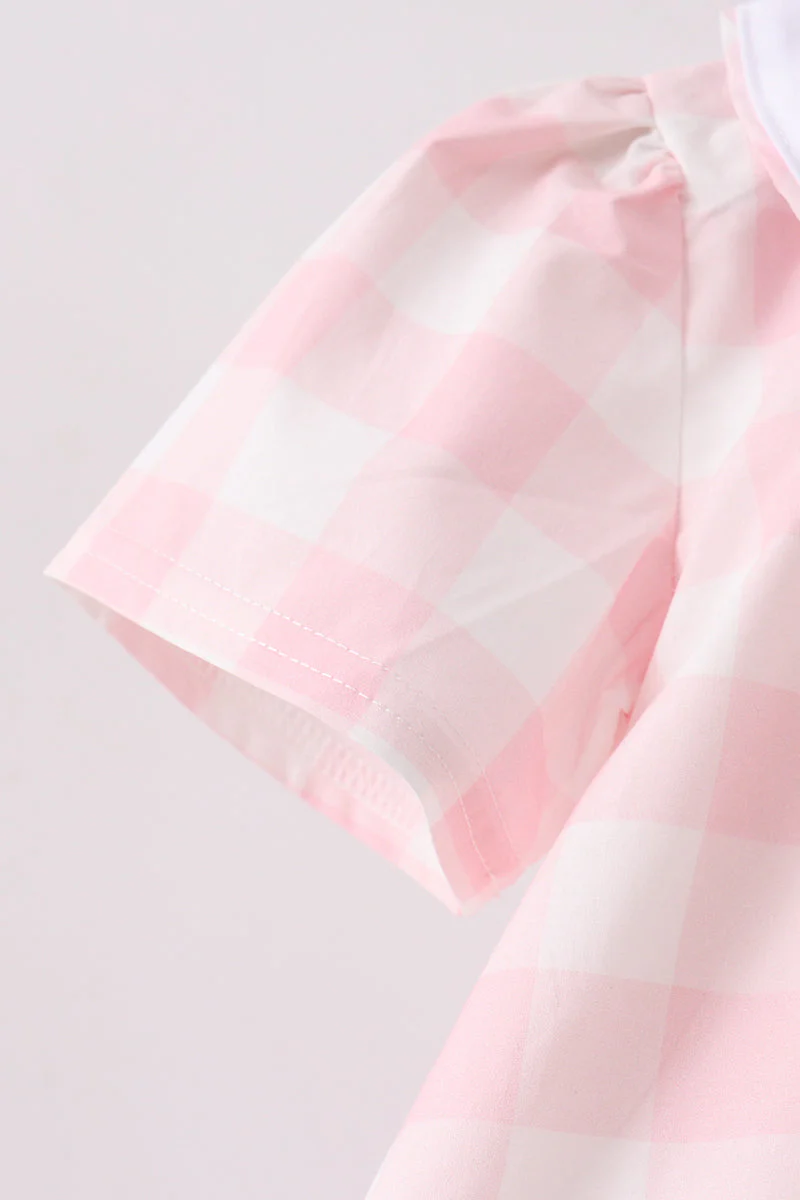 Pink Gingham Bloomer Set - Image 3