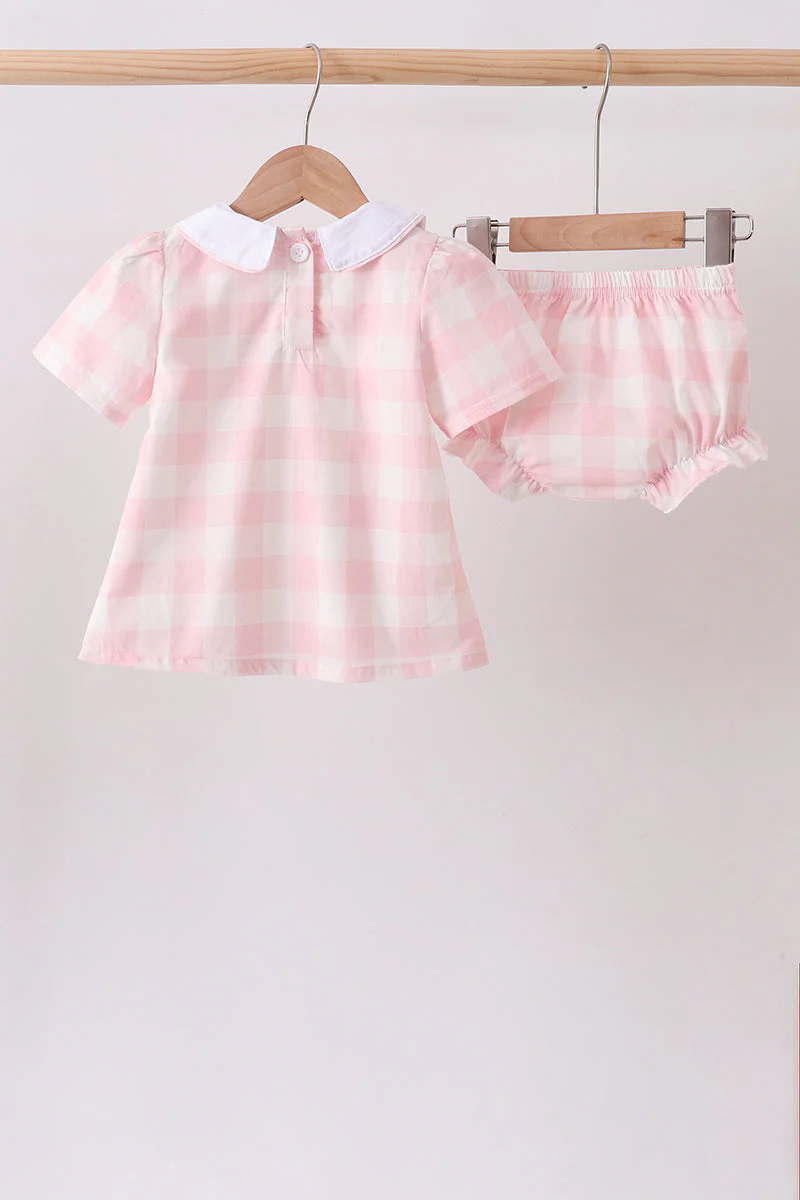Pink Gingham Bloomer Set - Image 6