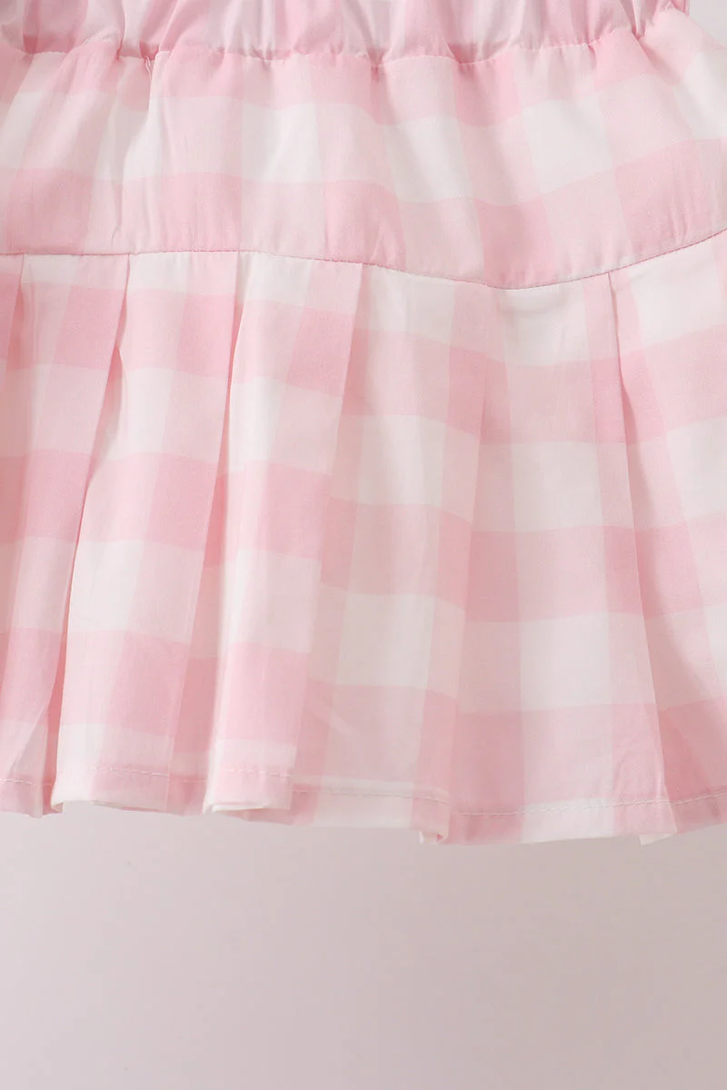 Pink Gingham Skorts Set - Image 6