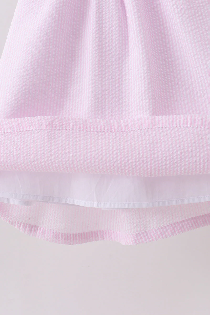 Pink lemon ruffle gingham dress - Image 3
