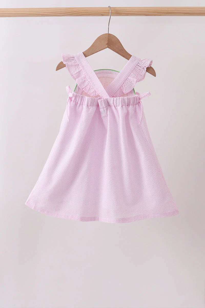 Pink lemon ruffle gingham dress - Image 4