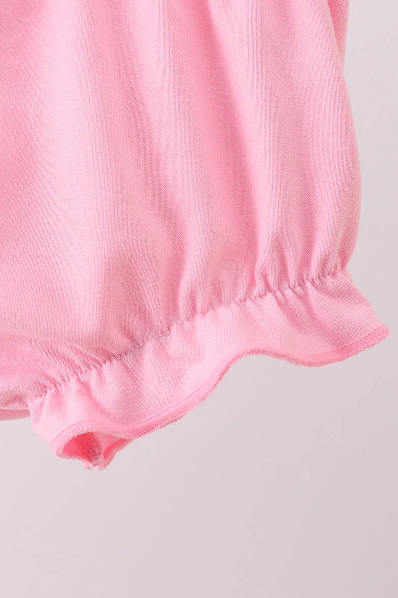 Pink patchwork floral ruffle bloomer set - Image 3
