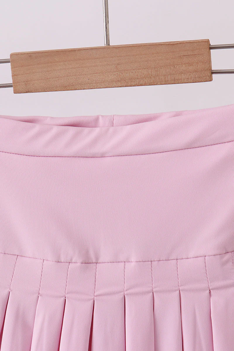 Pink pleated skort - Image 2